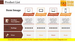 Product List Ppt Powerpoint Presentation Summary Skills