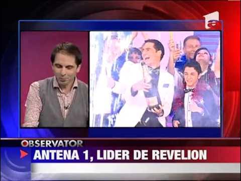 Antena 1 lider de audienta in noaptea de Revelion 1 IANUARIE 2012