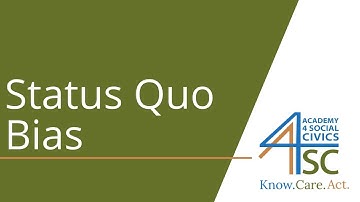 Status Quo Bias: If It Ain’t Broke, Why Fix It? - Cognitive Biases Series | Academy 4 Social Change