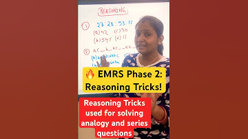 🔥 EMRS Phase 2: Reasoning Tips & Tricks! NVS KVS EMRS Reasoning