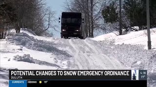 City of Duluth discuss revisions to snow emergency ordinance