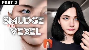 Tutorial SMUDGE SEMI VEXEL part2 || Autodesk Sketchbook