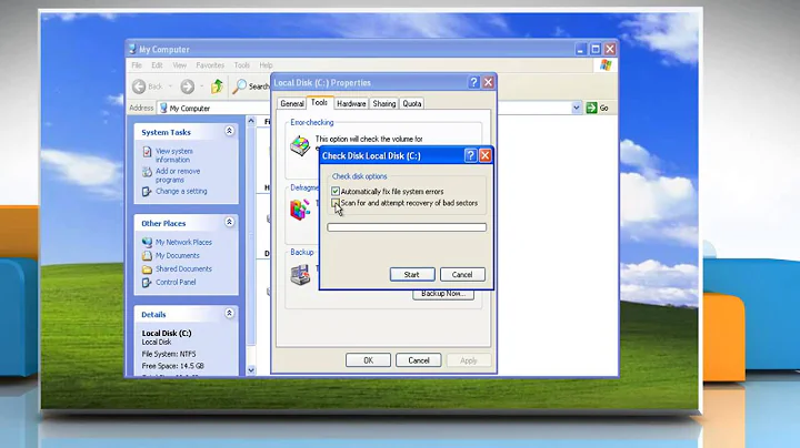 How to perform Disk Check in Windows® XP