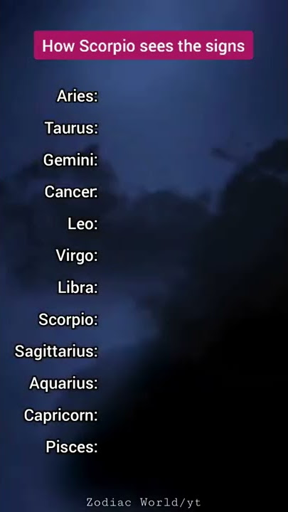 How Scorpio sees the signs ♏ - Zodiac Signs Shorts #shorts
