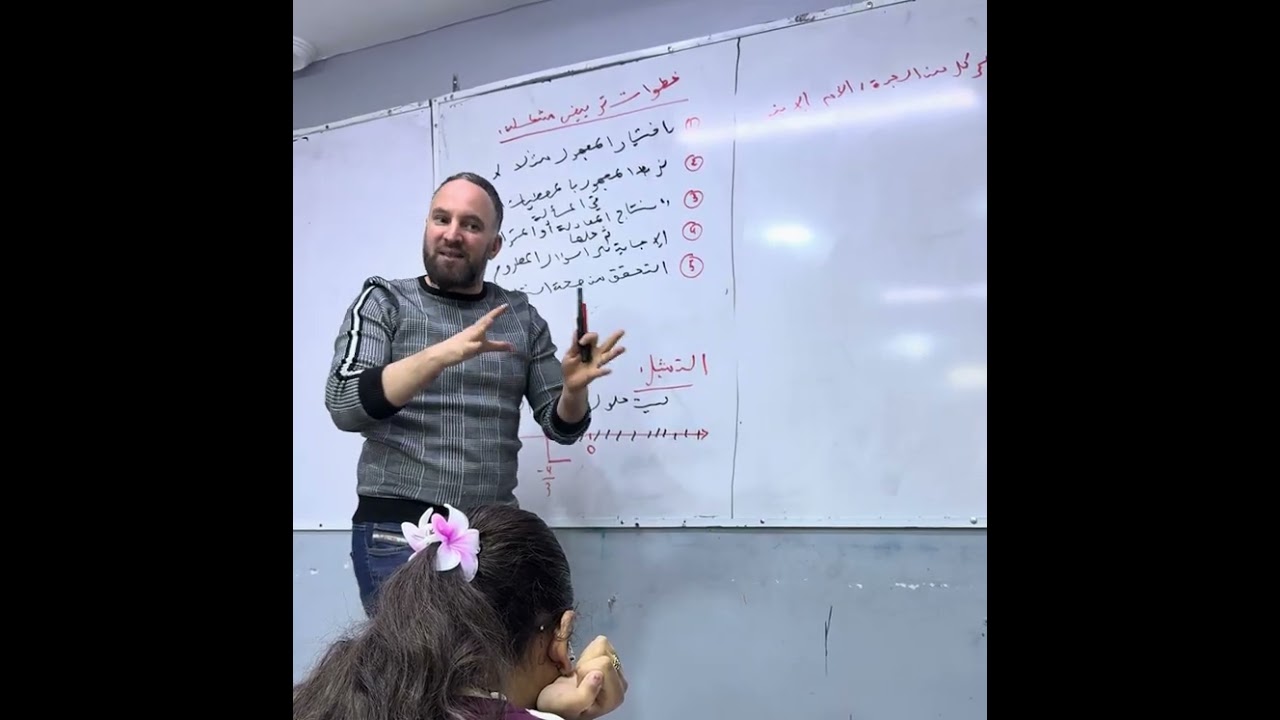 مع تلاميذي في حصص الدعم  ترييض مشكلة مع الخطوات شاهد المستوى العالي للتلاميذ