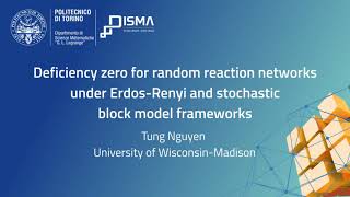 Famous Seminario | Deficiency zero for random reaction networks under Erdos Renyi... - Tung Nguyen Net Worth