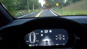 🚗 1 LANE BRIDGE + CURVES | TESLA Self Driving AutoPilot TEST | AP2 2018.10.4 | Vid 011