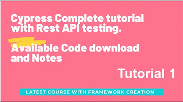 #CypressTutorial Cypress Automation Testing from Scratch + Framework Creation - Architecture