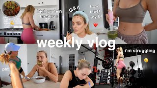 weekly vlog | q&a | how i met my bf? | high protein breakfast | 10km pb | emotions | conagh kathleen