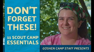 11 Things Not To Forget For Scout Camp | Packing For Summer Camp
