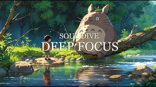 Beautiful Ghibli Collection Lofi 🎣 Relax Guitar Totoro Melodies, Positive Energy Ghibli Music 💦