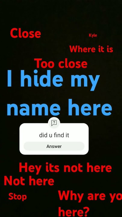 I hide my name here - YouTube