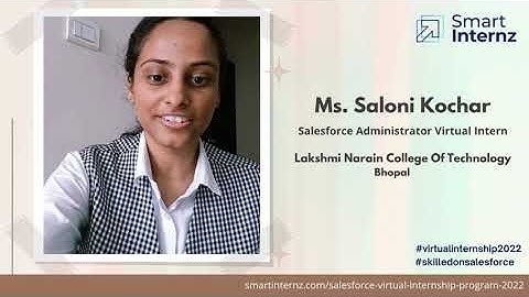 Testimonial Video for Salesforce Supported Virtual Internship Program 2022