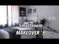 SMALL bedroom makeover | Room tour 2020