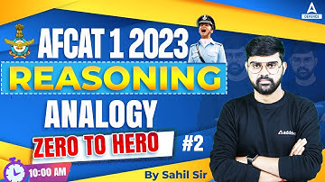 Analogy ( Part -02 ) | AFCAT Reasoning | AFCAT 1 2023 Preparation