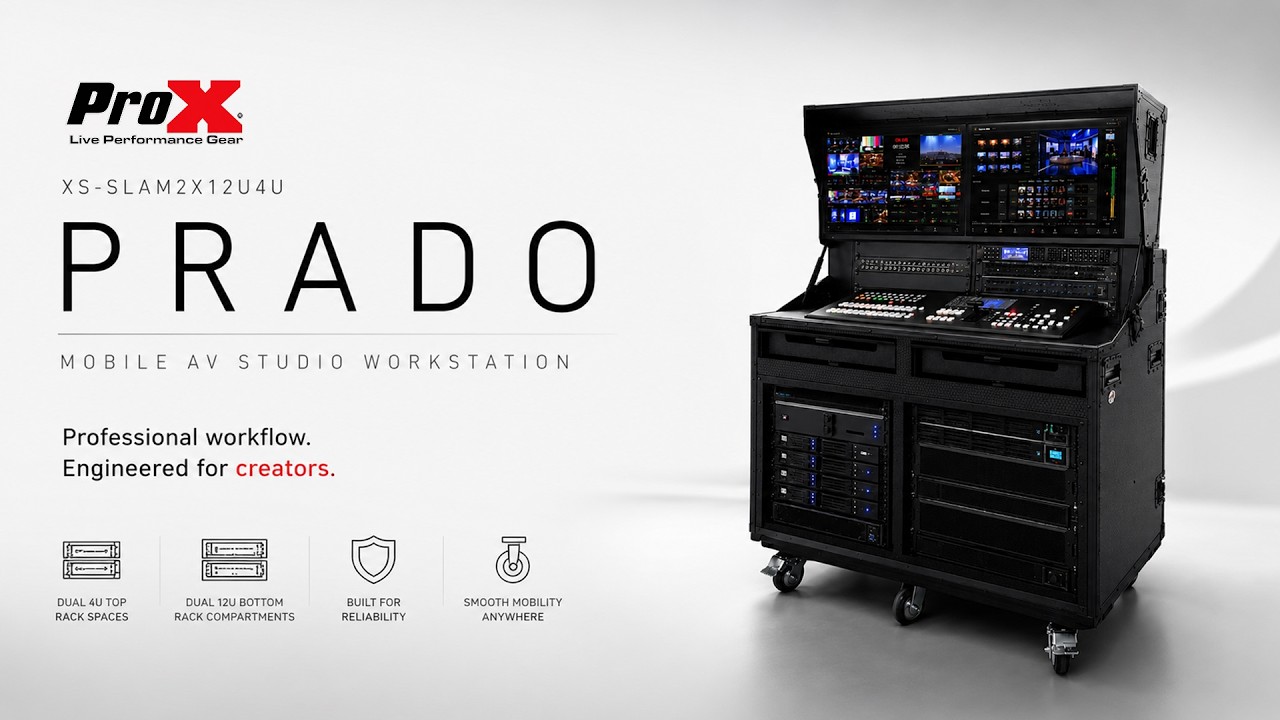 ProX XS-SLAM2X12U4U PRADO 🔥 Professional Mobile AV Studio
