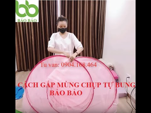 Video Cách Gấp Mùng Chụp Tự Bung Đỉnh Rộng Bảo Bảo - youtube