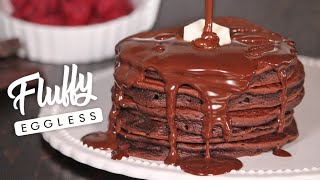 Eggless Fluffy Chocolate Pancakes | How Tasty Channel