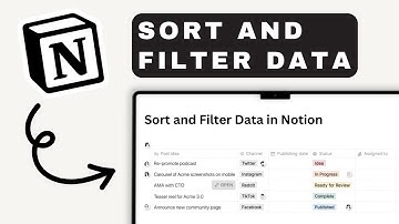 How to Sort and Filter Data in Notion | Notion Tutorial (2025)