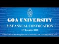 Goa University Convocation Goa University Convocation