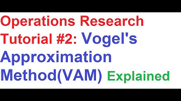 Operations Research(OR) Tutorial #2: Vogels Approximation Method(VAM),solving Transportation Problem