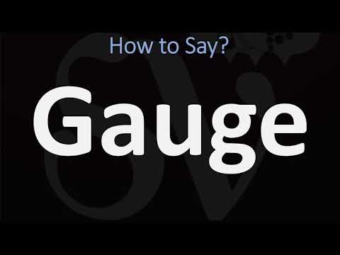 Guage Vs Gauge Pronunciation