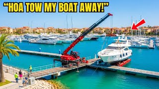 I Let HOA Karen Tow My Boat Away — She Had No Clue the Entire Thing Was Bait for My Trap.