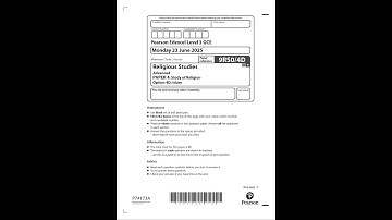 Combined 2025 Pearson EDEXCEL A Level Religious Studies Paper 4 And Mark Scheme 9rs0 4d Islam