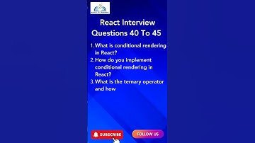 react js interview questions 40 To 45 #reactjsinterviewquestions #reacttraining