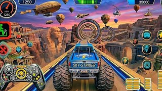 몬스터 트럭 vs 스턴트 카 메가 램프 | BeamNG Drive 충돌 및 레이싱 게임플레이 screenshot 4