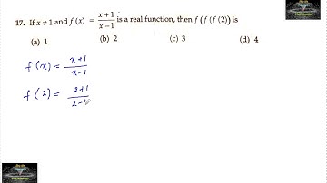 If x≠1 and f(x)=x+1/x-1 is a real function then f(f(f(2))) is