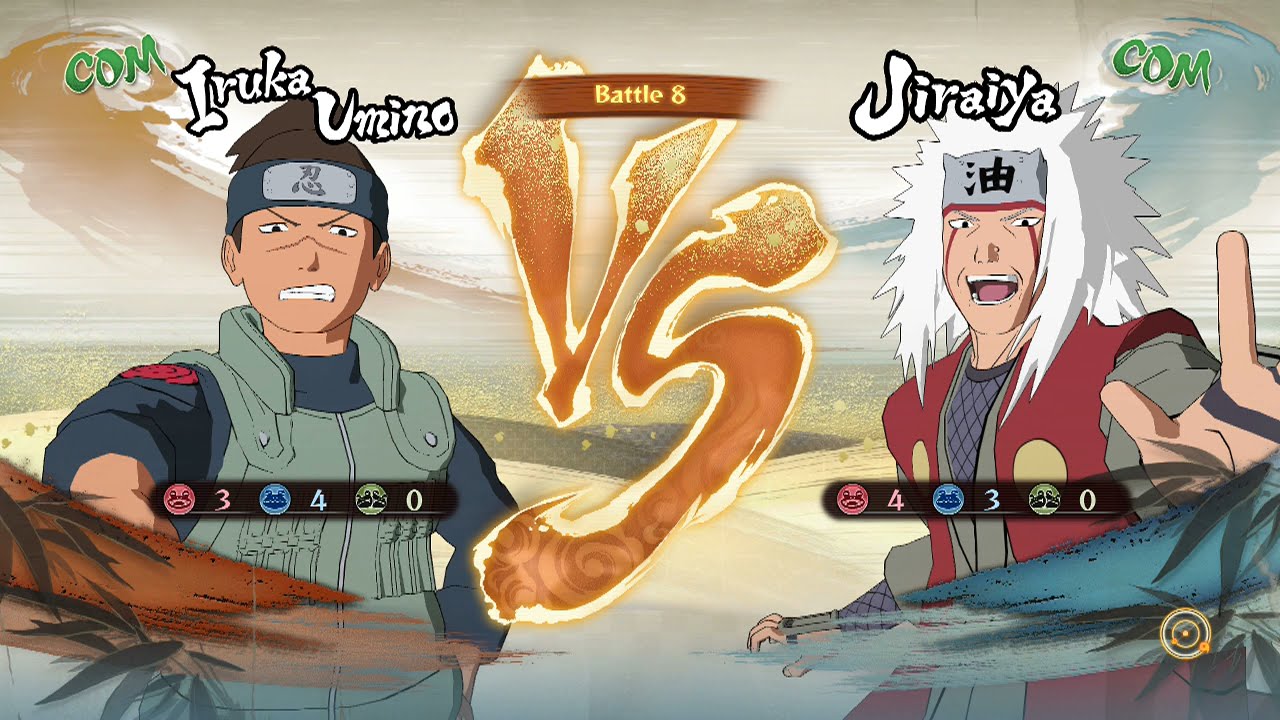 Naruto Shippuden: Ultimate Ninja Storm 4, Iruka Umino VS Jiraiya