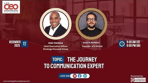 The CEO Series with Kosta Petrov