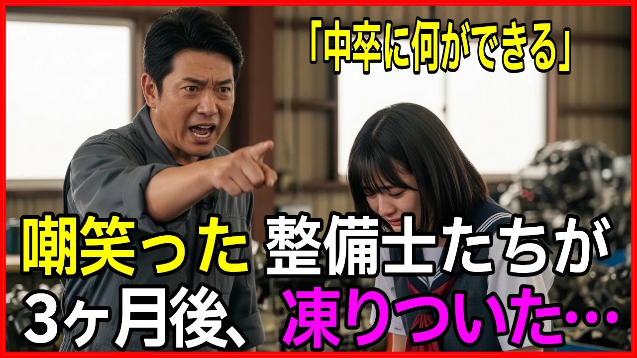 万引きで捕まった中卒少女——「使えない」と笑った整備士たちが3ヶ月後に見た奇跡【感動する話】【朗読】