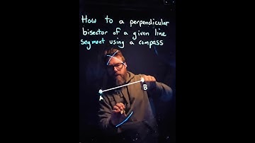 Geometry! How to construct a perpendicular bisector using a compass. #geometry