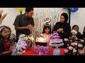 selamat ulang tahun charma ke 8 ♥ happy birthday party surprise 8th birthday cake and candles