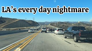 Every day traffic nightmare of Los Angeles 