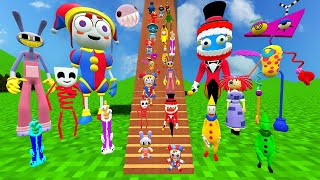 🧱 STAIRS ALL THE AMAZING DIGITAL CIRCUS POMNI CAINE ELMO BANANA SMURF CAT SPARTAN KICKING in Gmod !