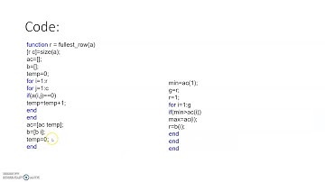Most nonzero elements in row | MATLAB