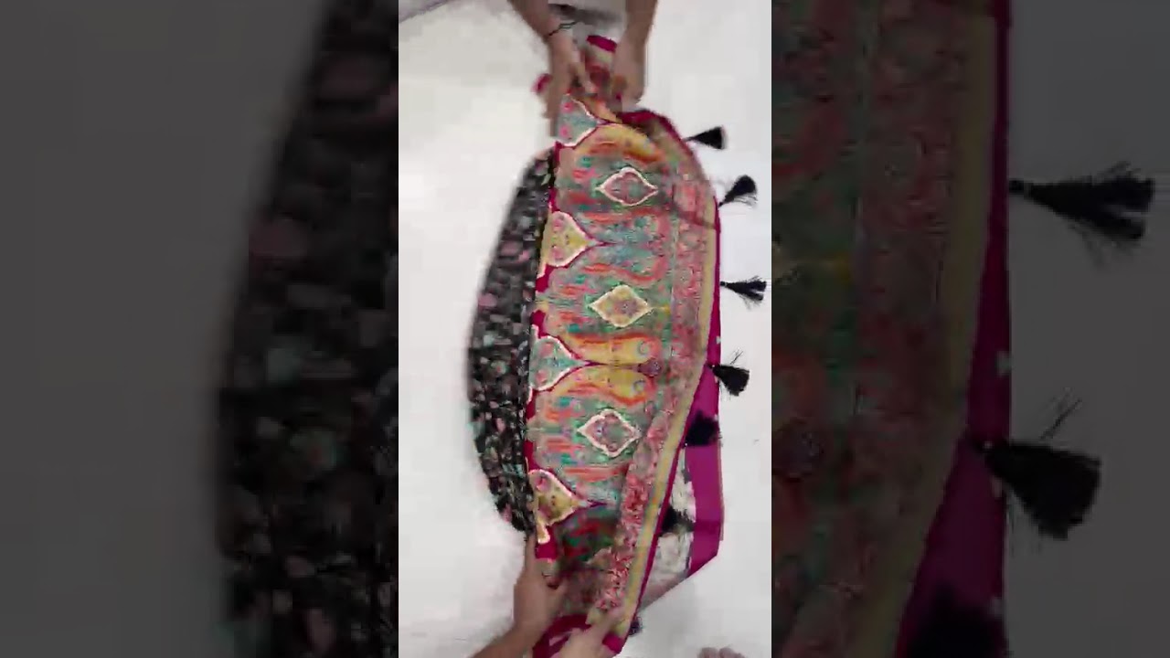Soft Gaji Silk Kashmiri Kalamkari Pashmina Saree