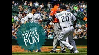 MLB 2018| Mariners Turn Triple Play