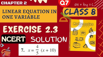 Class 8 | Q7 - Ex 2.3 | Linear Equation in One variable | NCERT Maths | Chapter 2 | CBSE