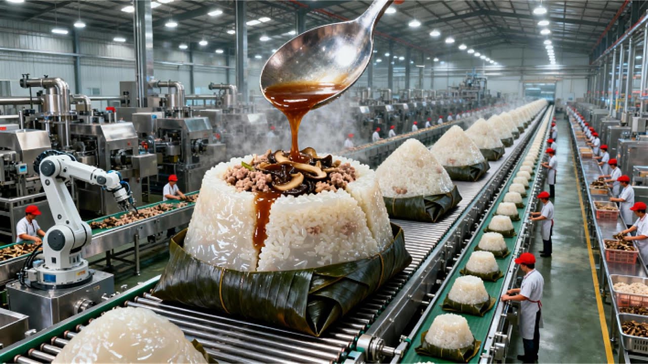 Inside the Bánh Giò Factory | How Vietnam’s Traditional Rice Pyramid Cake Is Made (Full Process)