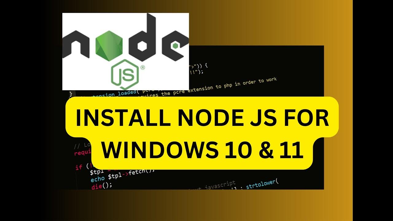 How to Install Node.js - Simple and Short Guide - YouTube