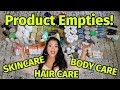 PRODUCT EMPTIES! | BEAUTY EMPTIES | PRODUCTS I USED UP | SKINCARE, BODY CARE AND HAIR CARE PRODUCTS