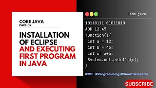 Installation of Eclipse and Executing First Program in Java | Core Java | Telugu Explained