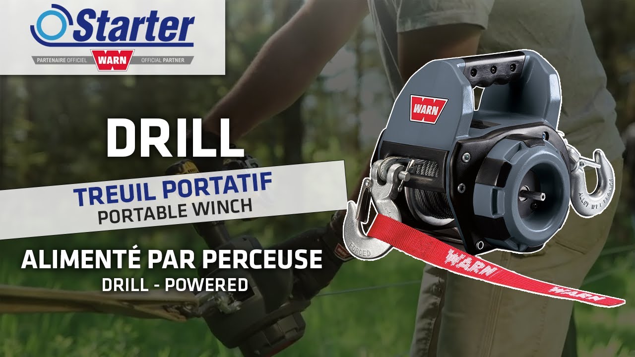 STARTER] WARN Drill Winch - Drill Powered Portable Winch