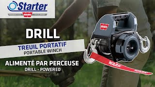 Starter Warn Drill Winch - Drill Powered Portable Winch Treuil Portatif Alimenté Par Perceuse
