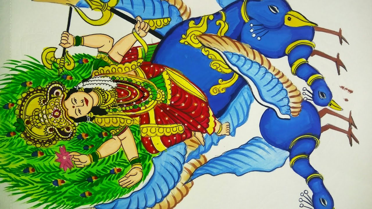 Navratri Special Painting Of Ganpati And Mushkraj Playing Dandiya Youtube