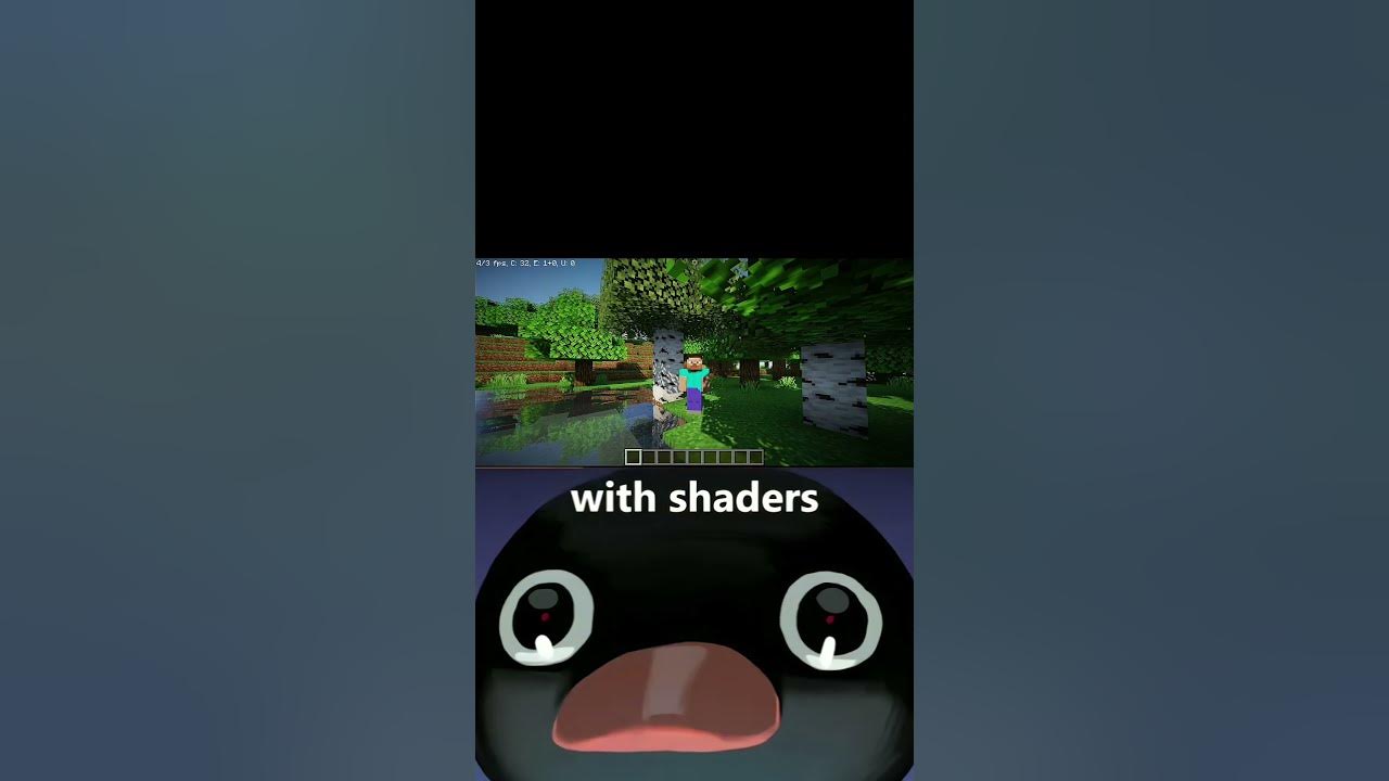 minecraft shaders vs no shaders🙂 shorts YouTube